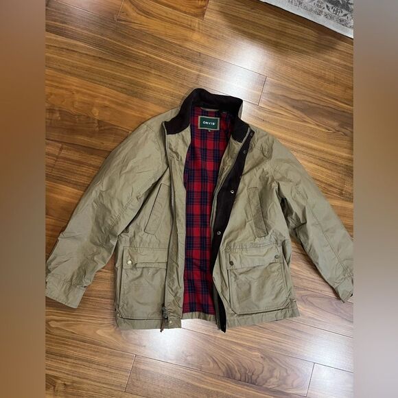 Orvis Men's Field Jacket in Tan with Brown Corduroy Trim size XL - Picture 3 of 13